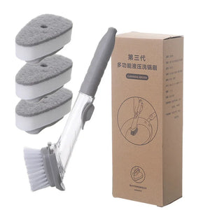 Kitchen Cleaning Brush 2 In 1 Long Handle Cleaing Brush With Removable Brush