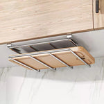 Under Cabinet Cutting Board Organizer Holder