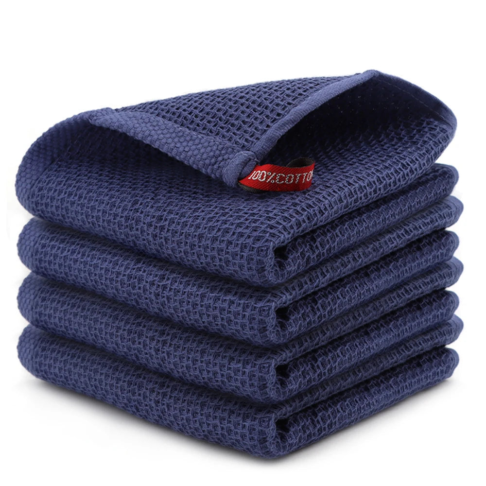 Cotton Dishcloth Soft Absorbent Kitchen Towel Household Cleaning Cloth