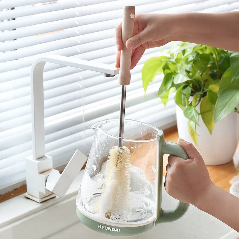 Wooden Bottle Cleaning Brush With Long Handle