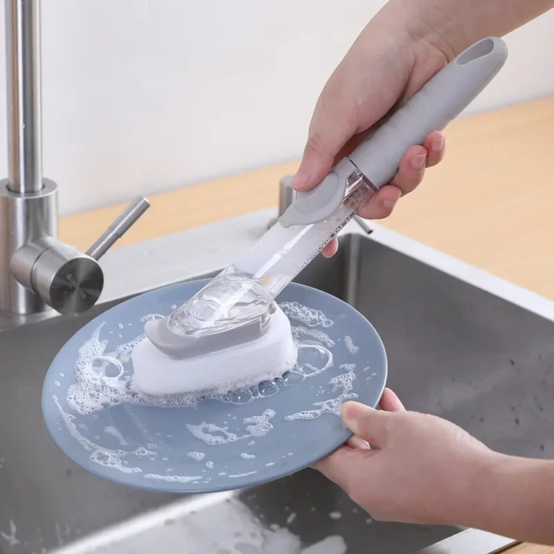 Kitchen Cleaning Brush 2 In 1 Long Handle Cleaing Brush With Removable Brush