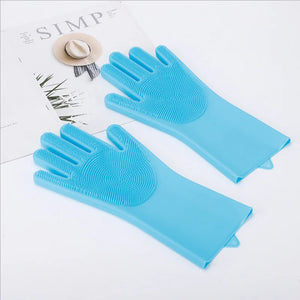 1 Pair Silicone Dishwashing Gloves