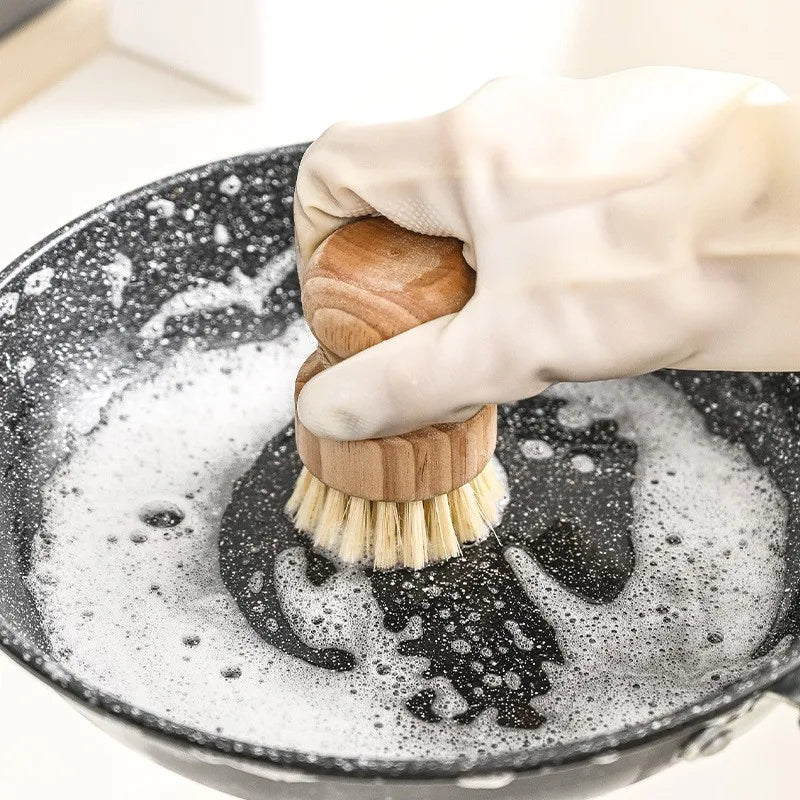 Dish Cleaning Brush Wooden Handle