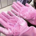 1 Pair Silicone Dishwashing Gloves