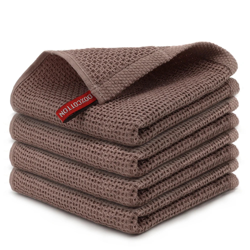 Cotton Dishcloth Soft Absorbent Kitchen Towel Household Cleaning Cloth